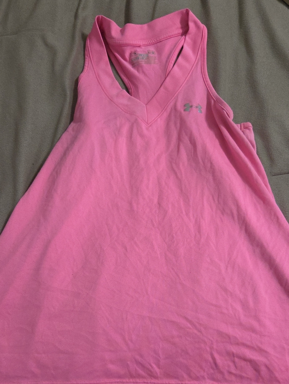 Under Armour Hot Pink V-Neck Racerback Tank